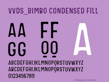 VVDS_Bimbo Condensed Fill Version 1.000图片样张