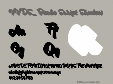 VVDS_Bimbo Script Shadow Version 1.000;PS 001.000;hotconv 1.0.88;makeotf.lib2.5.64775 Font Sample