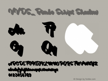 VVDS_Bimbo Script Shadow Version 1.000;PS 001.000;hotconv 1.0.88;makeotf.lib2.5.64775图片样张