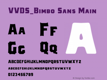 VVDS_Bimbo Sans Main Version 1.000图片样张