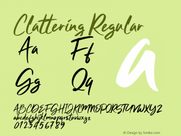 Clattering Version 1.002;Fontself Maker 3.1.1 Font Sample