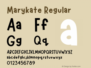 Marykate Version 1.002;Fontself Maker 3.1.1 Font Sample