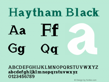 Haytham Black Version 1.0 Font Sample