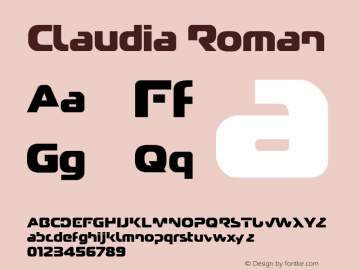 Claudio Roman Version 1.000 Font Sample
