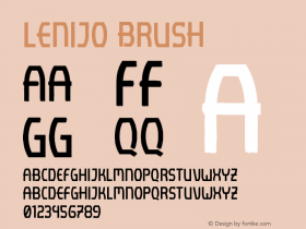 Lenijo Brush Version 1.000;PS 001.000;hotconv 1.0.88;makeotf.lib2.5.64775图片样张