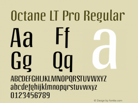 OctaneLTPro-Regular Version 1.100 Font Sample