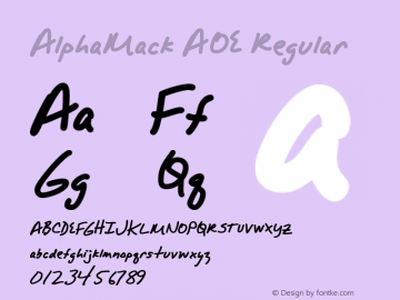 AlphaMack AOE Regular Version 1.000 2006 initial release图片样张