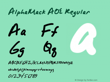 AlphaMack AOE Regular Macromedia Fontographer 4.1.2 12/7/98图片样张