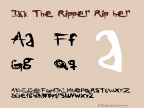 Jack The Ripper Rip her senile_98@yahoo.com Font Sample