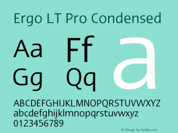 ErgoLTPro-Condensed Version 1.000;PS 001.000;hotconv 1.0.38 Font Sample