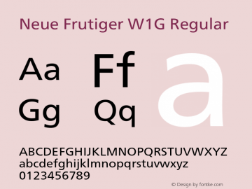 NeueFrutigerW1G-Regular Version 2.000;com.myfonts.easy.linotype.neue-frutiger.w1g-regular.wfkit2.version.49gK图片样张