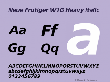 NeueFrutigerW1G-HeavyItalic Version 2.000;com.myfonts.easy.linotype.neue-frutiger.w1g-heavy-italic.wfkit2.version.49gN Font Sample