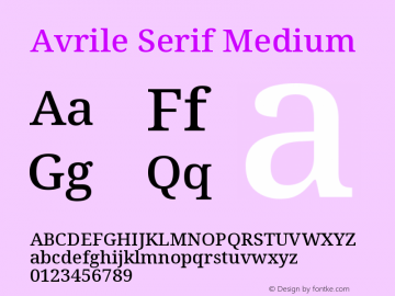 Noto Serif Medium Version 2.001 Font Sample