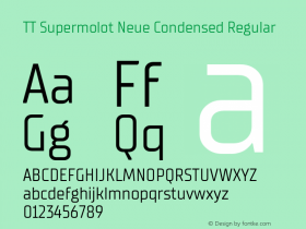 TTSupermolotNeueCondensed-Reg Version 1.000;YWFTv17图片样张