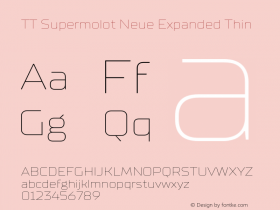 TTSupermolotNeueExpanded-Thin Version 1.000;YWFTv17图片样张