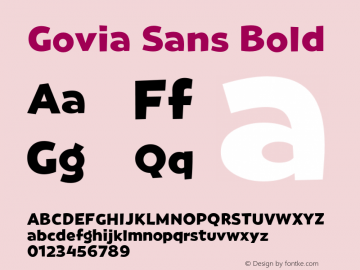 GoviaSansBold Version 1.000;PS 001.000;hotconv 1.0.88;makeotf.lib2.5.64775;YWFTv17 Font Sample