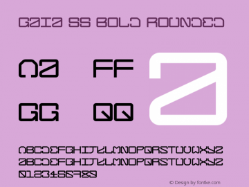 Gaia-55BoldRounded Version 001.001 Font Sample