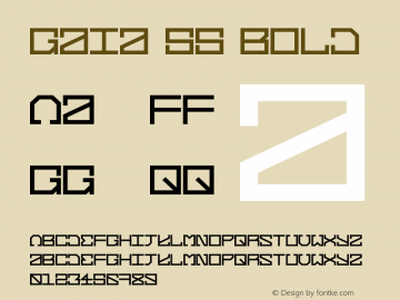 Gaia-55Bold Version 001.001 Font Sample