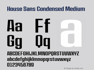 HouseSans-CondensedMedium Version 1.000;PS 001.000;hotconv 1.0.88;makeotf.lib2.5.64775;YWFTv17 Font Sample