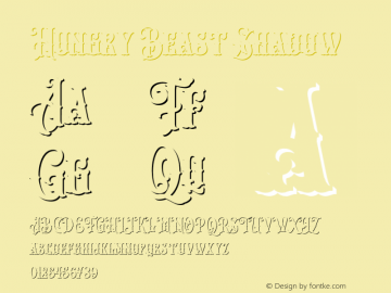 HungryBeast-Shadow Version 1.000 Font Sample