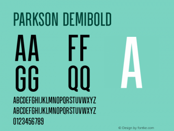 Parkson-DemiBold Version 1.000;PS 001.000;hotconv 1.0.88;makeotf.lib2.5.64775图片样张