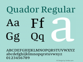 Quador-Regular 1.000 Font Sample