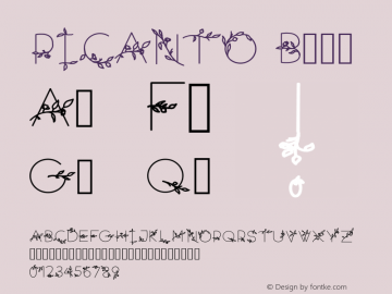PICANTO Bold Version 1.002;Fontself Maker 3.1.1图片样张