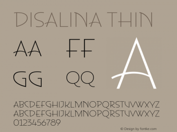 Disalina-Thin Version 1.000;PS 001.000;hotconv 1.0.88;makeotf.lib2.5.64775图片样张