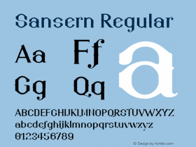 SansernRegular 0.100;YWFTv17 Font Sample