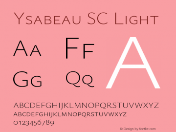 Ysabeau SC Light Version 0.003 Font Sample