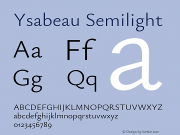 Ysabeau Semilight Version 0.003图片样张