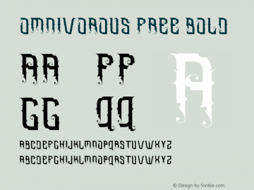Omnivorous Free Bold Version 1.00;September 16, 2018;FontCreator 11.5.0.2422 64-bit图片样张
