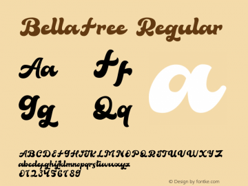 BellaFree Version 1.003;Fontself Maker 3.1.1图片样张