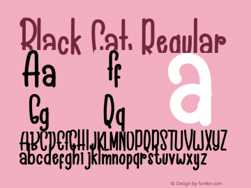 Black Cat Version 1.00;January 15, 2019;FontCreator 11.5.0.2430 64-bit Font Sample