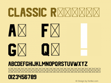 CLASSIC Version 1.002;Fontself Maker 3.0.1 Font Sample