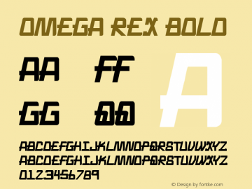 Omega Rex Bold Version 1.00 January 21, 2019, initial release图片样张