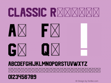 CLASSIC Version 1.002;Fontself Maker 3.0.1 Font Sample