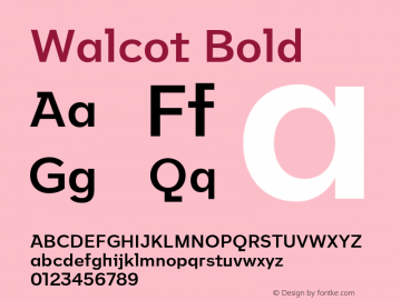 Walcot-Bold 0.1.0图片样张