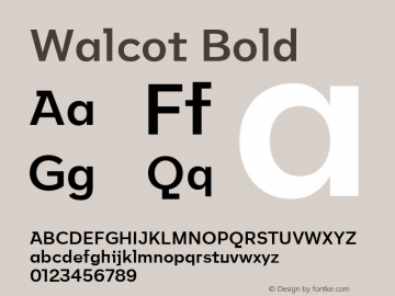 Walcot Bold 0.1.0图片样张