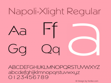 Napoli-Xlight Regular 001.001图片样张