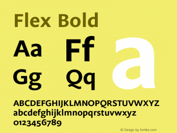 Flex-Bold Version 1.002 Font Sample