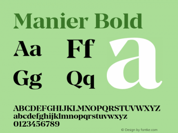 ManierBold Version 1.000;PS 001.000;hotconv 1.0.88;makeotf.lib2.5.64775;YWFTv17 Font Sample