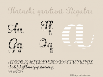 Hatachi gradient Version 1.000 Font Sample