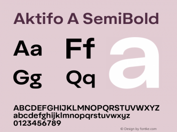 AktifoA-SemiBold Version 1.000;PS 001.000;hotconv 1.0.88;makeotf.lib2.5.64775;YWFTv17图片样张