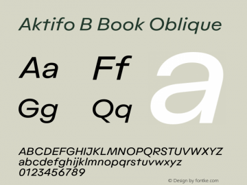 AktifoB-BookOblique Version 1.000;PS 001.000;hotconv 1.0.88;makeotf.lib2.5.64775;YWFTv17图片样张