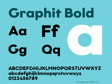 Graphit-Bold Version 1.000 Font Sample