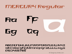 MERCURY Version 1.00;January 4, 2019;FontCreator 11.5.0.2430 64-bit Font Sample