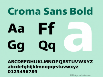 CromaSans-Bold Version 1.000 Font Sample