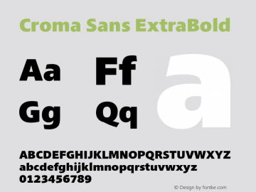 CromaSans-ExtraBold Version 1.000 Font Sample