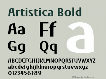 Artistica-Bold Version 1.000图片样张